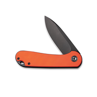 Civivi Elementum Flipper Knife- Orange G10 Handles, Black Stonewashed D2 Blade