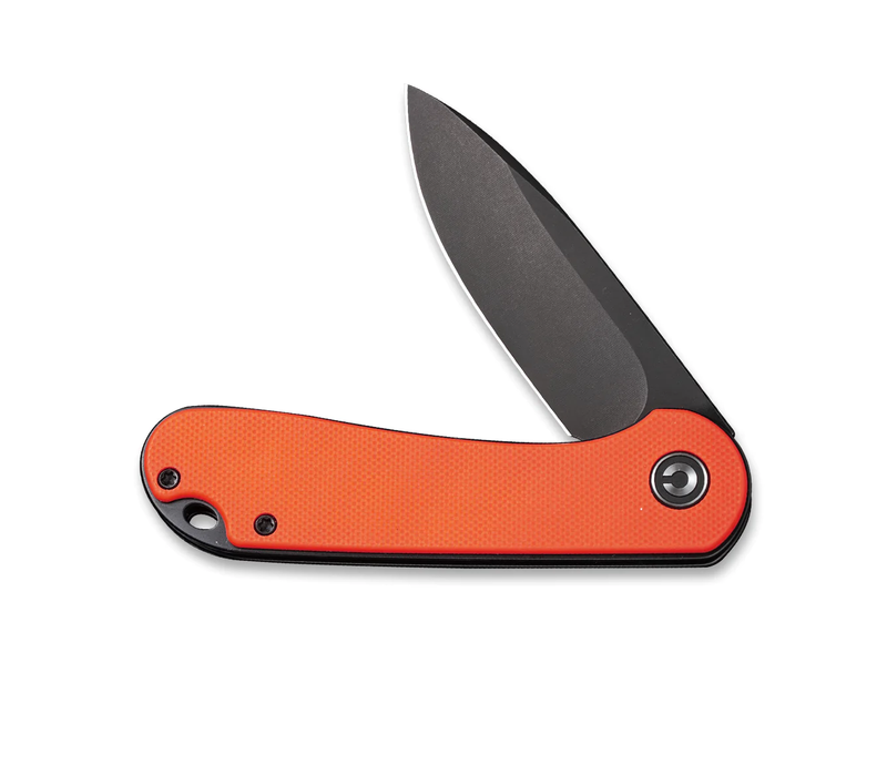 Civivi Elementum Flipper Knife Orange G10 Handles Black Stonewashed