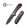Civivi CIVIVI  Elementum Flipper Knife, Black Ebony Handle, Black D2 Blade