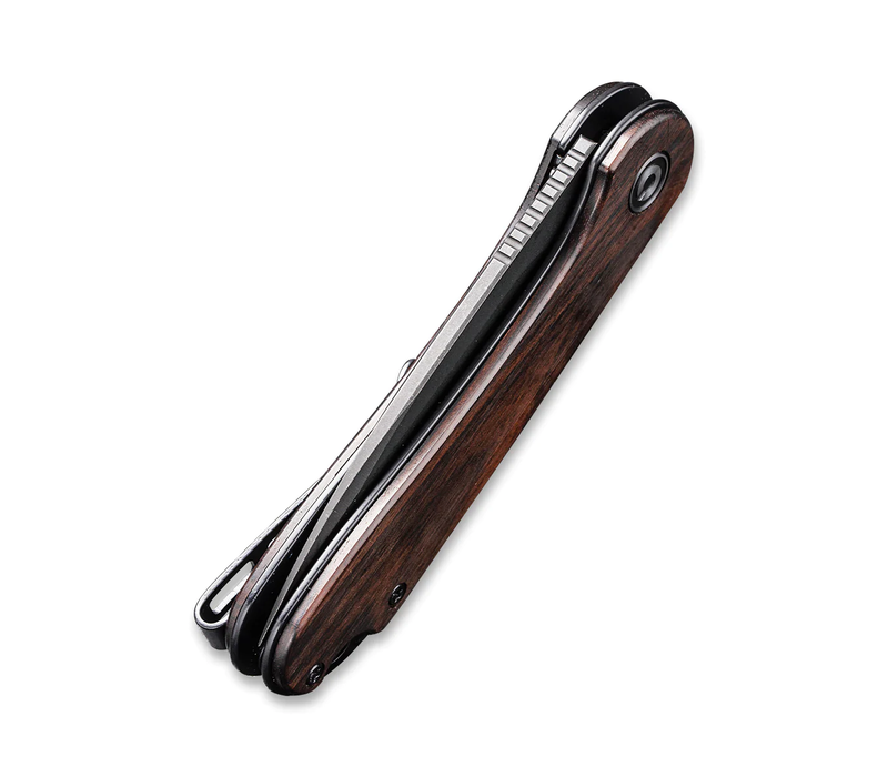 CIVIVI  Elementum Flipper Knife, Black Ebony Handle, Black D2 Blade