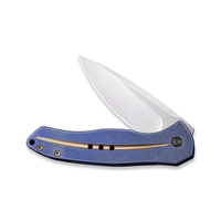 WE Knife Kitefin Flipper Blue Titanium Handle, CPM S35VN Blade