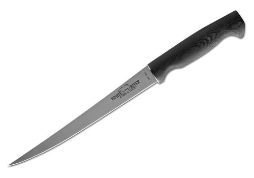 White River Knife & Tool White River Knife & Tool 8.5" Traditional Fillet- Black Canvas Micarta