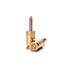Lucky Shot .45 Caliber Bullet License Plate Fasteners (2 Pcs) - Brass