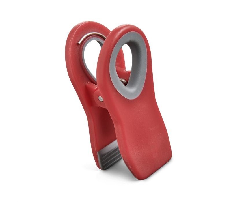 HIC Kitchen Multi-Purpose Magnetic Clips Turquoise, Red, and Navy Set of 6