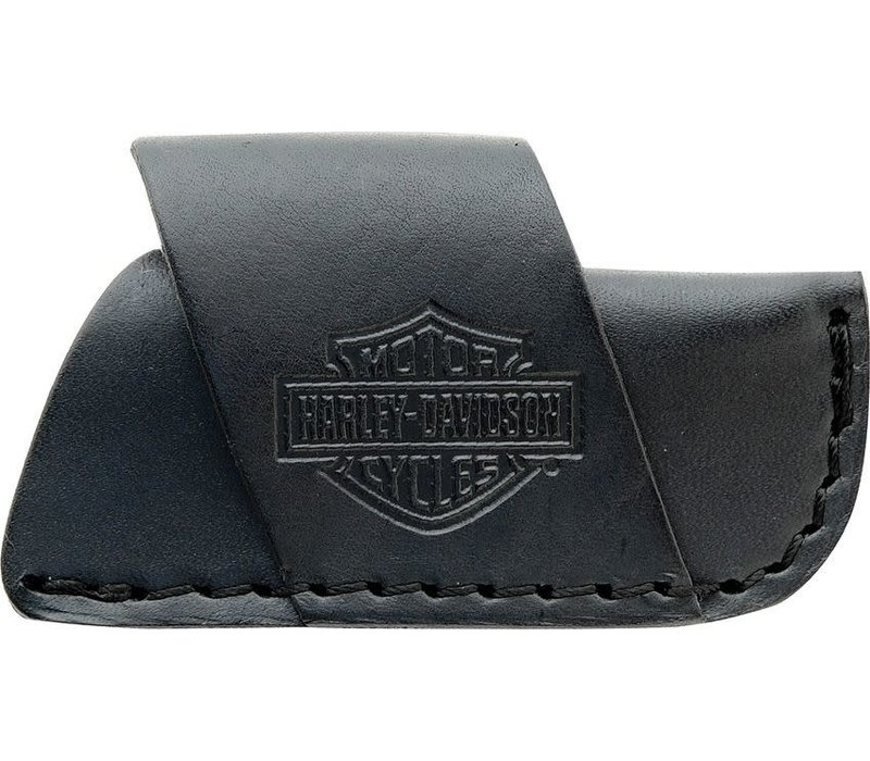 Case Cutlery Harley Davidson Large Side-Draw Sheath- Black Leather