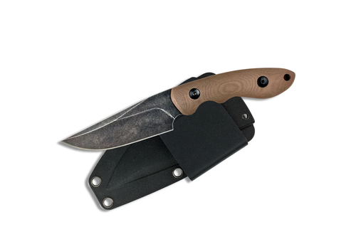 ABKT - American Buffalo Knife & Tool ABKT Predator Fixed Blade- D2 Steel & Brown G10 Handle