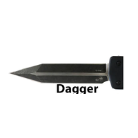 Templar Knife Slim Premium Weighted OTF, Maiden Teal, Black CPM D2  Dagger