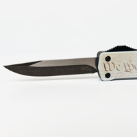 Templar Knife Slim Premium Lightweight "We the People" OTF, Black CPM D2 Drop Point