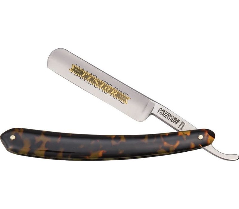 Giesen & Forsthoff Timor Straight Razor- 5/8" Carbon Steel Blade, Celluloid Handle