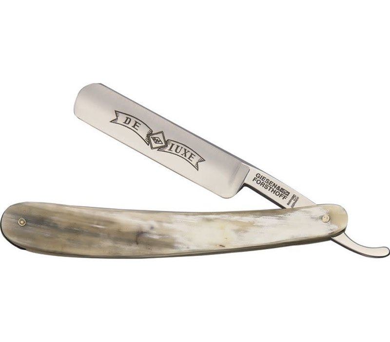 Giesen & Forsthoff  Straight Razor 5/8" Carbon Steel, Light Horn Handle