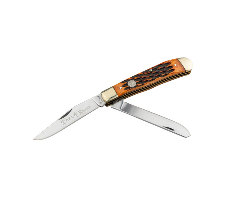 Boker Traditional Trapper 2.0- Jig Brown Bone Handle & D2 Steel