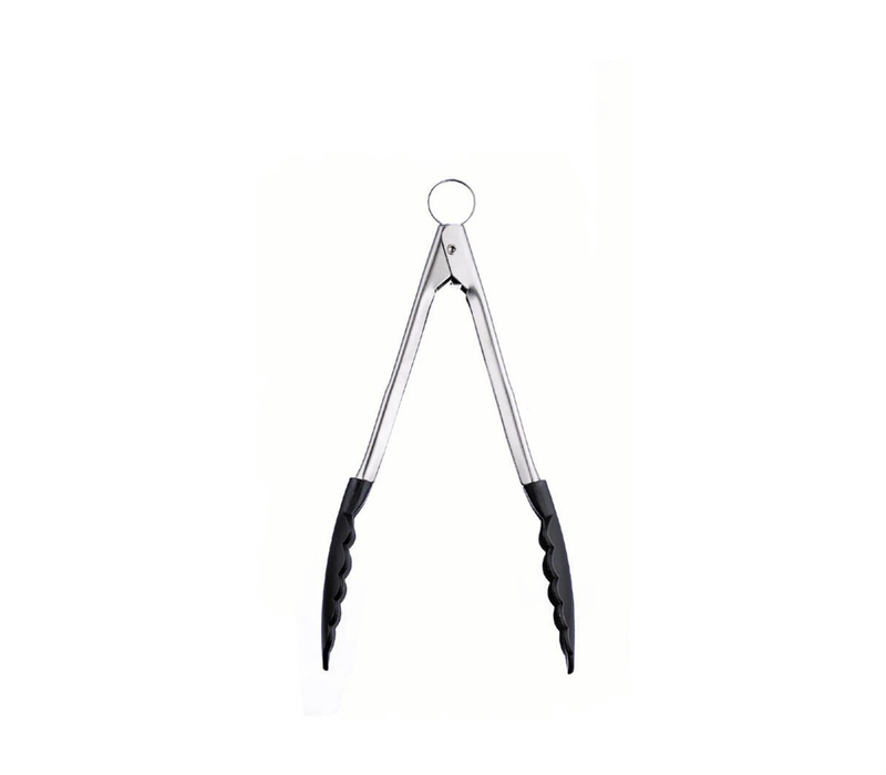 Cuisipro Silicone 9.5" Locking Tongs- Black