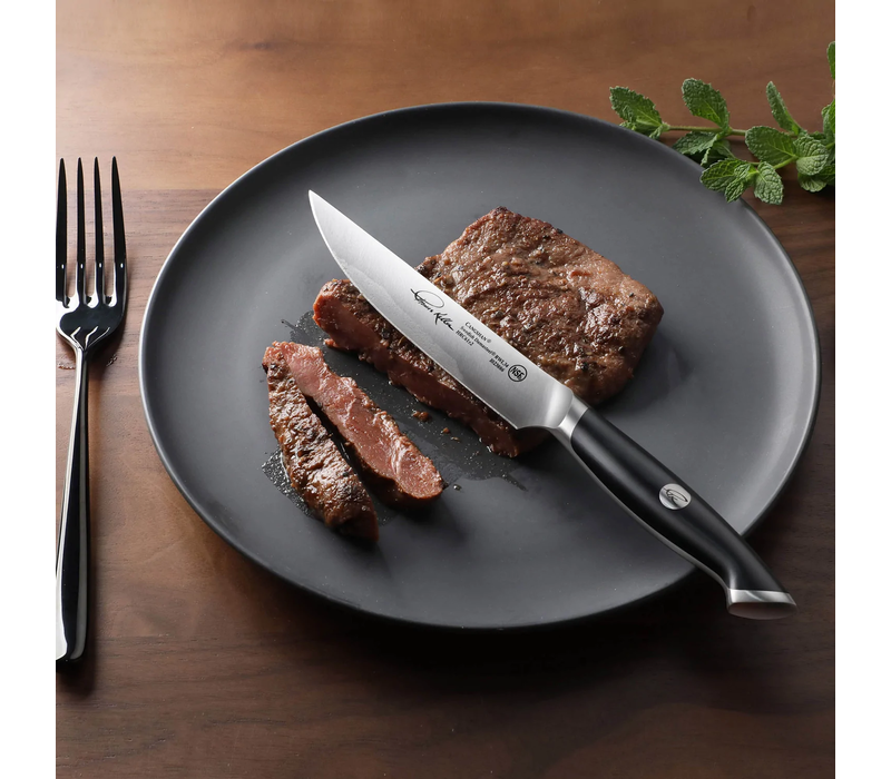 Cangshan Thomas Keller 5" Fine Edge Steak Knife Black, Walnut Box