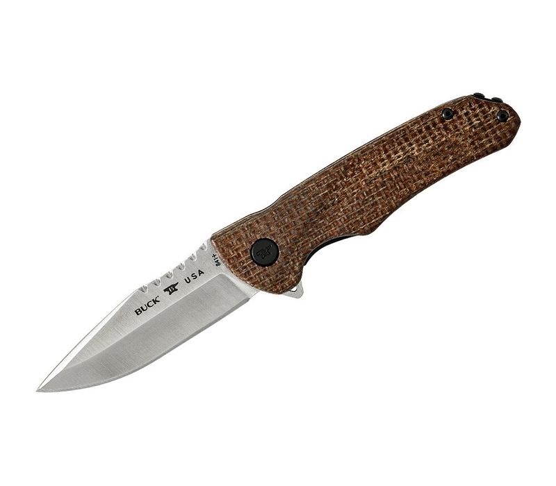 Buck Knives 841 Sprint Pro Flipper Burlap Micarta Handle, S30V