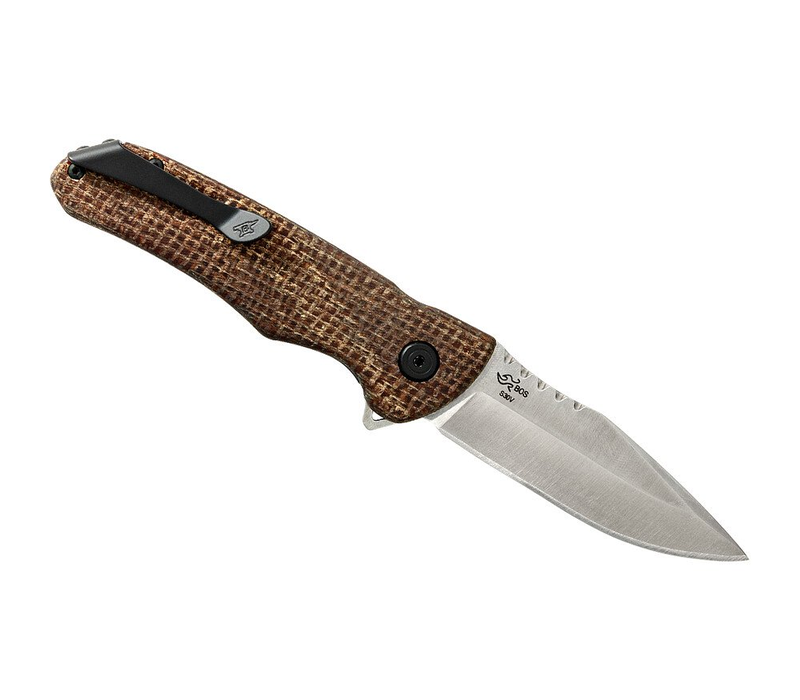 Buck Knives 841 Sprint Pro Flipper Burlap Micarta Handle, S30V