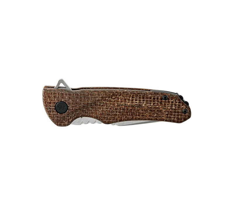 Buck Knives 841 Sprint Pro Flipper Burlap Micarta Handle, S30V