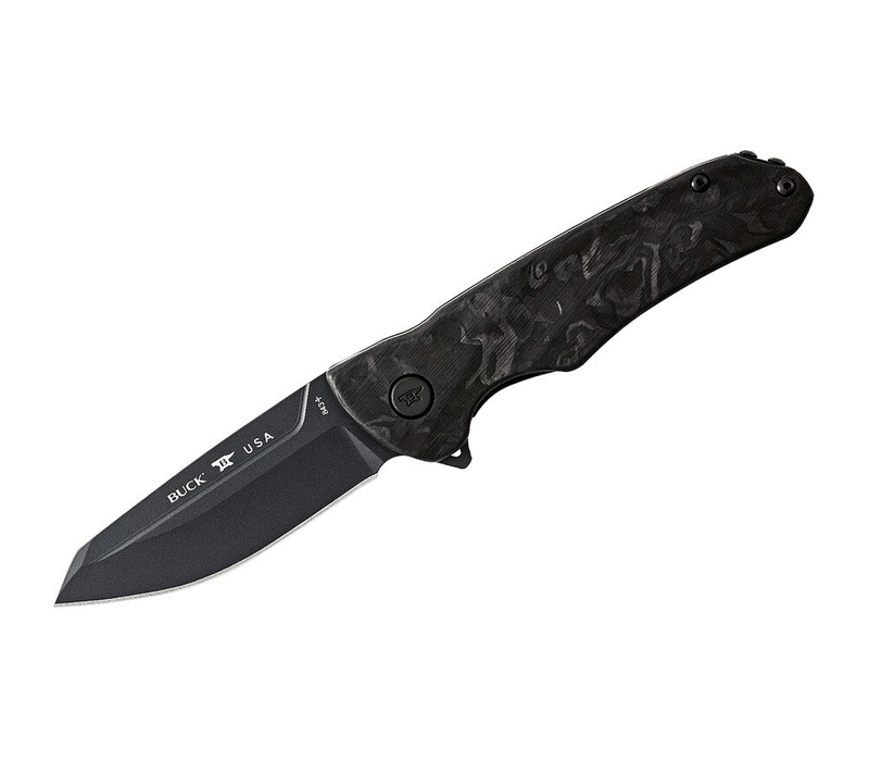Buck Knives 843 Sprint Ops- Marble Carbon Fiber, CPM S45VN Steel