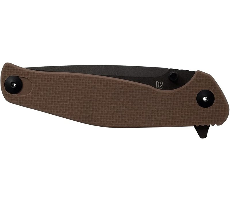ABKT Catalyst Folder- Tan G10 Handle, D2 Steel