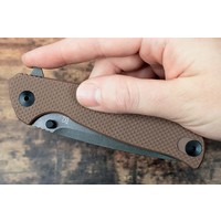 ABKT Catalyst Folder- Tan G10 Handle, D2 Steel