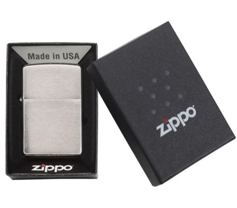 Zippo Armor Lighter Brushed Chrome Finish