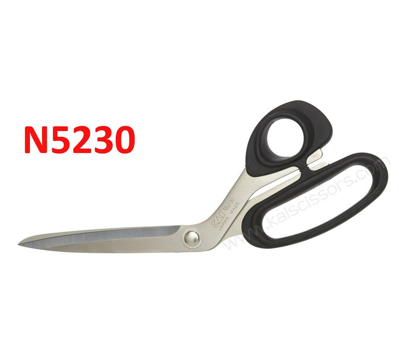 Kai 9" Bent Handle Scissors Black