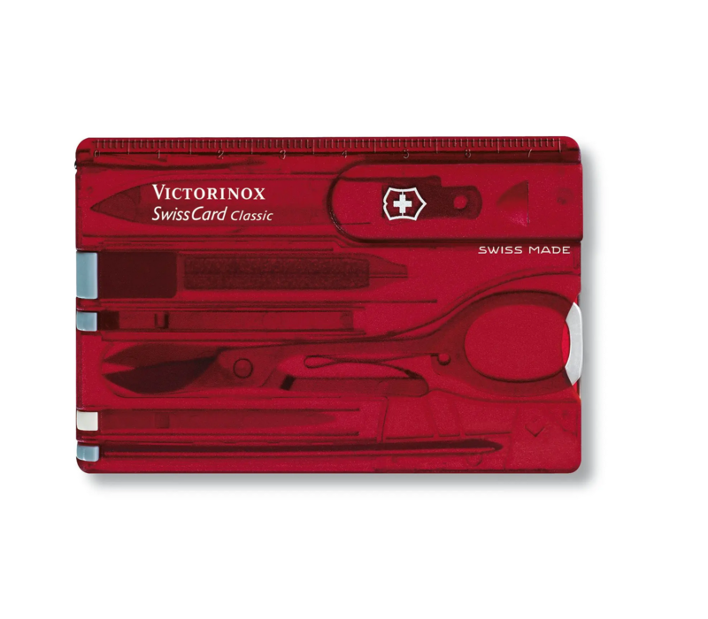 Victorinox Swiss Army SwissCard Ruby Transparent, 10 Functions