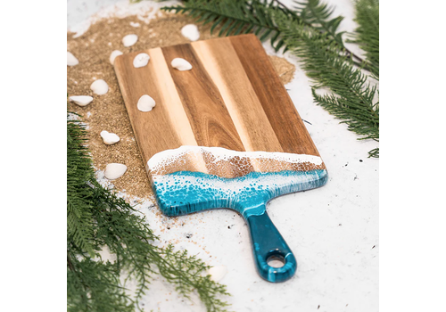 Lynn & Liana Designs Lynn & Liana Designs Medium Acacia Cheese Board - Ocean Vibes