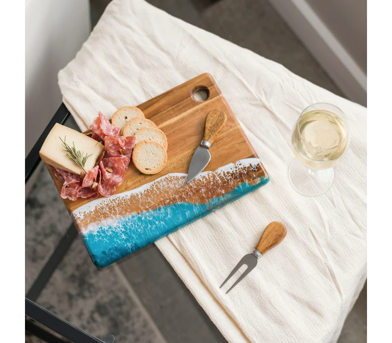 Lynn & Liana Designs Small Acacia Cheese Board - Ocean Vibes