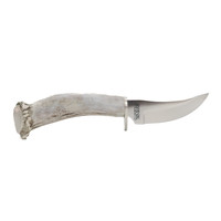 Silver Stag Skinner Limited Edition- D2 Steel, Crown Antler Handle