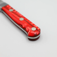 Lamson, Fire Series 7″ Premier Forged Santoku Knife With Kullenschliff (Granton) Edge