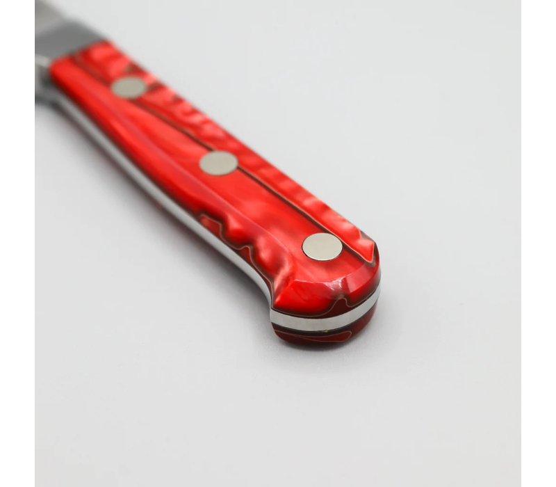 Lamson, Fire Series 7″ Premier Forged Santoku Knife With Kullenschliff (Granton) Edge