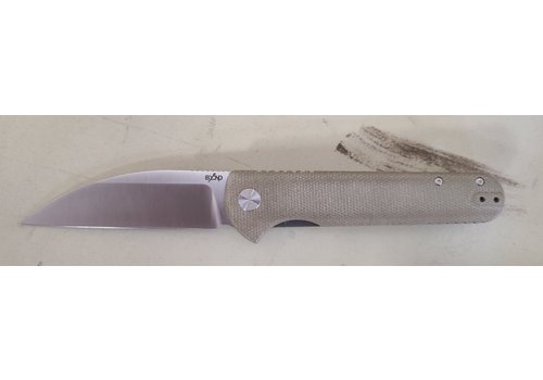 B'yondEDC B'yond EDC Slim Flipper Knife Tan Micarta Handle