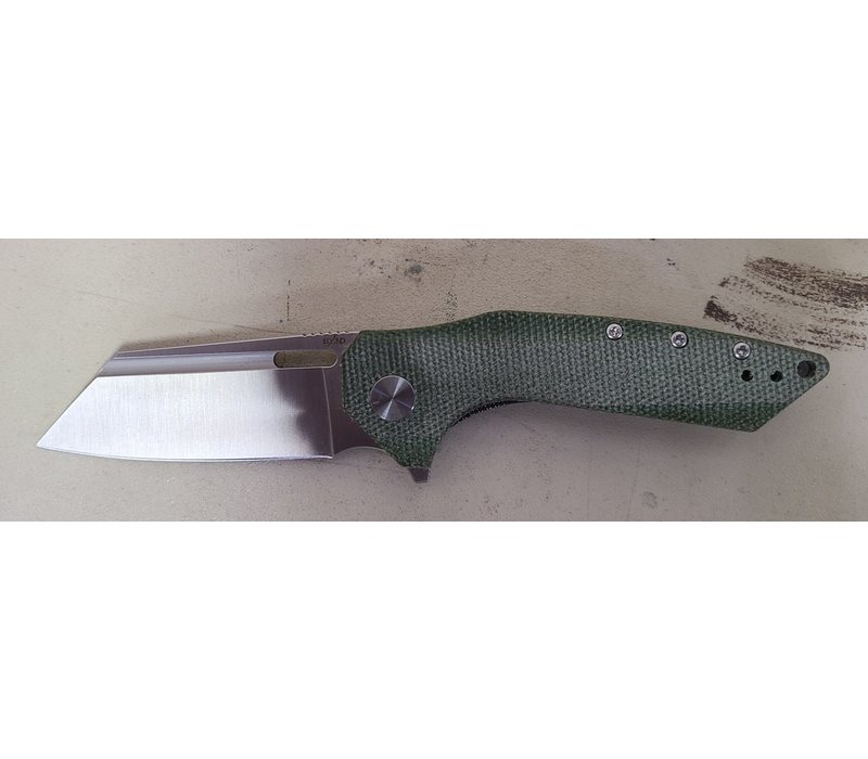 B'yond EDC Thwaak Flipper Knife OD Green Micarta Handle