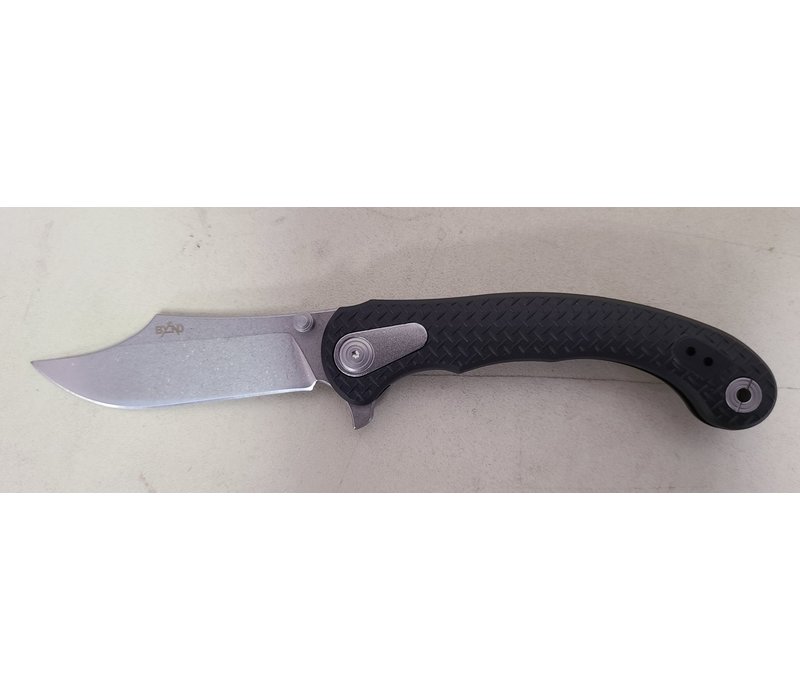 B'yond EDC Motiv Flipper Knife, Black FRN Handle, D2 Steel