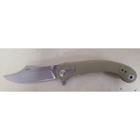 B'yond EDC Motiv Flipper Knife OD Green FRN Handle, D2 Steel