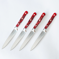 Lamson,  Fire 4Pc Steak Knife Set, Fine-Edge