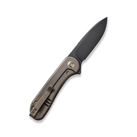 WE Knife Elementum Flipper Black CPM 20CV, Bronze Titanium