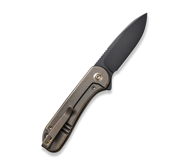 WE Knife Elementum Flipper Black CPM 20CV, Bronze Titanium