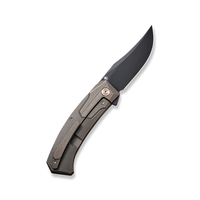 WE Knife Shuddan Flipper Bronze Titanium Handle, CPM 20CV Discontinued
