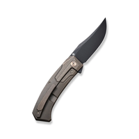 WE Knife Shuddan Flipper Knife- Bronze Titanium Handle, CPM 20CV Blade