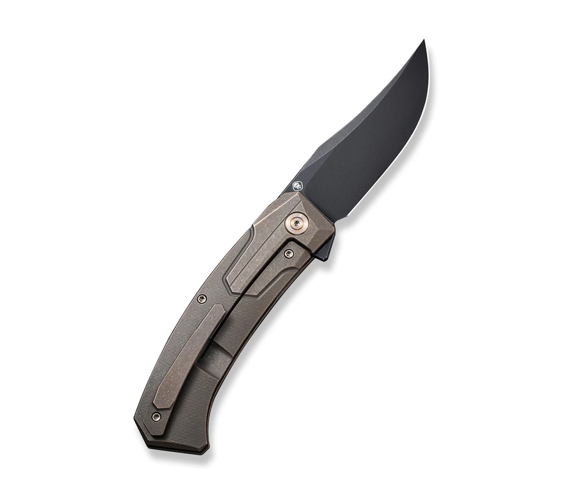 WE Knife Shuddan Flipper Bronze Titanium Handle, CPM 20CV Discontinued