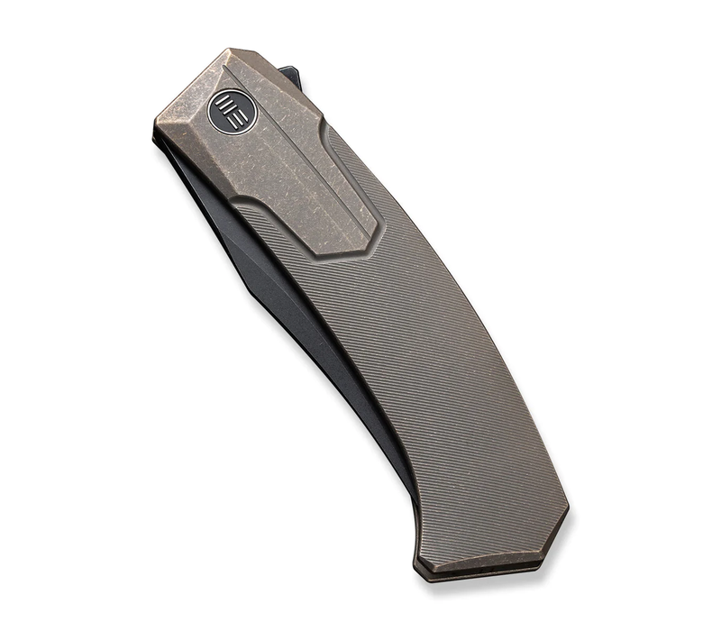WE Knife Shuddan Flipper Bronze Titanium Handle, CPM 20CV Discontinued