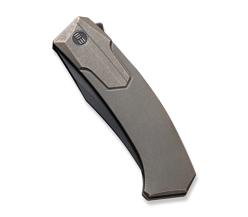 WE Knife Shuddan Flipper Knife- Bronze Titanium Handle, CPM 20CV Blade
