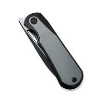 WE Knife Baloo Front Flipper Gray G10 Inlaid Black Titanium Handle, CPM 20CV
