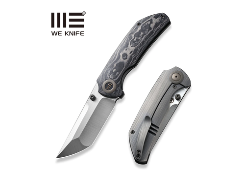 WE Knife Co. WE Knife Thug XL Thumb Stud Knife- CPM 20CV Blade, Carbon Fiber Handle