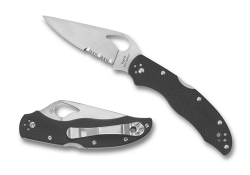 Spyderco Knives Spyderco Harrier 2 Lightweight Combo Edge- Black G10 Handle