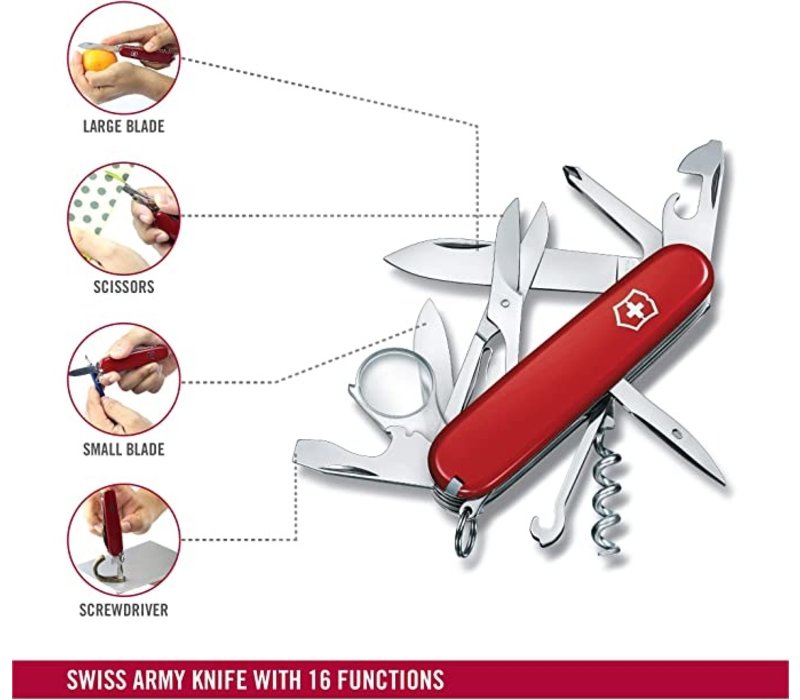 Victorinox Swiss Army Explorer Red, 16 Functions