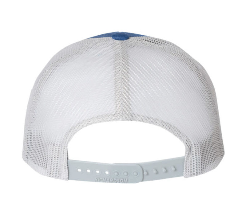 Bear Claw Knife & Shear Logo Low Profile Trucker Cap- Heather Royal & Silver