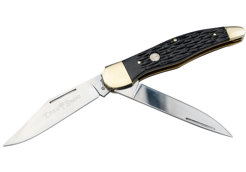 Boker Boker Traditional Series 2.0 Folding Hunter Black Jig Bone, D2, Leather Sheath