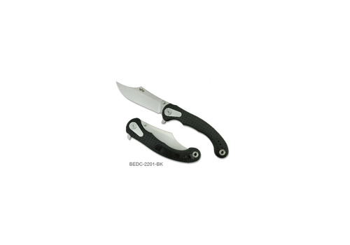 B'yondEDC B'yond EDC Motiv Flipper Knife, Black FRN Handle, D2 Steel
